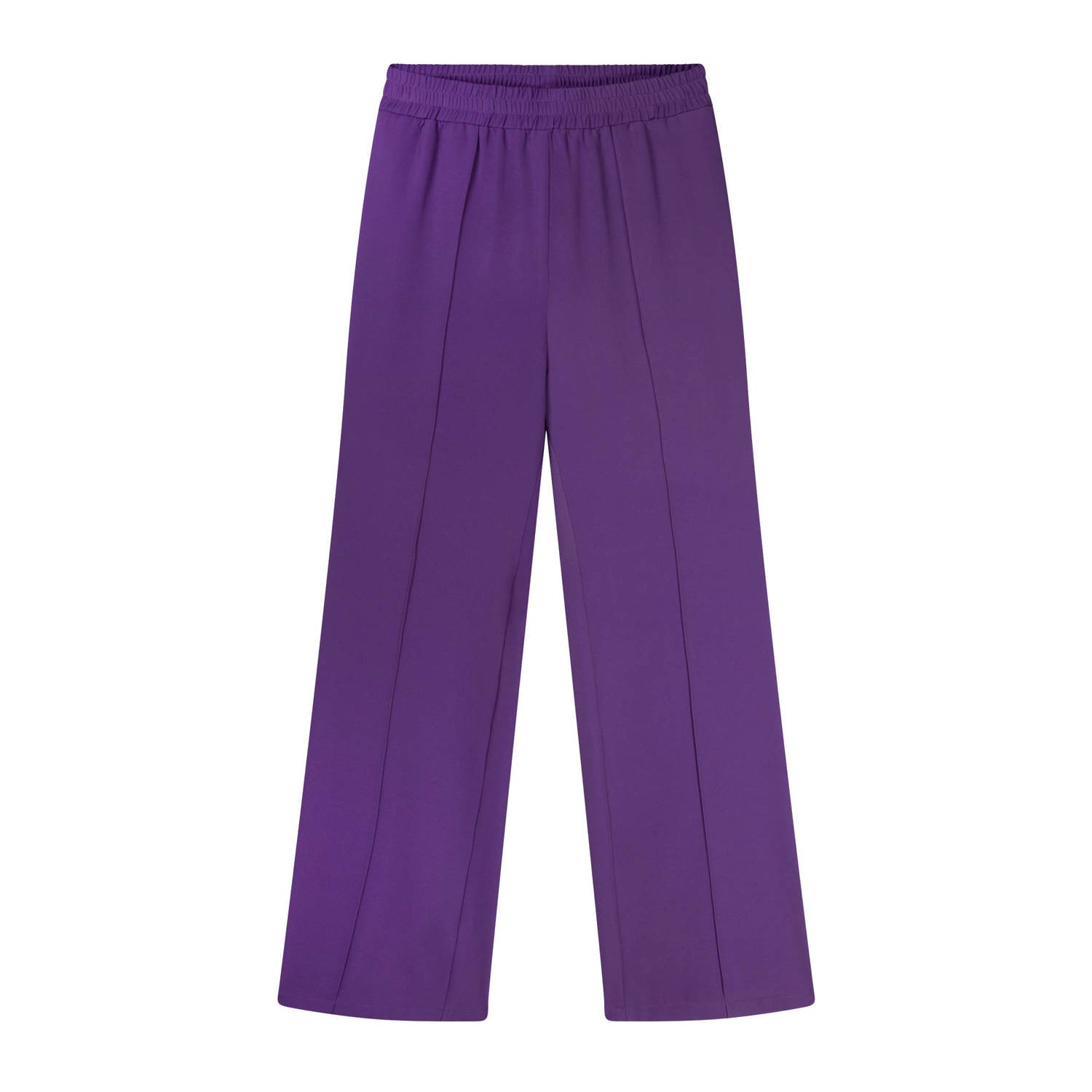 Refined Department high waist straight fit pantalon Dion paars