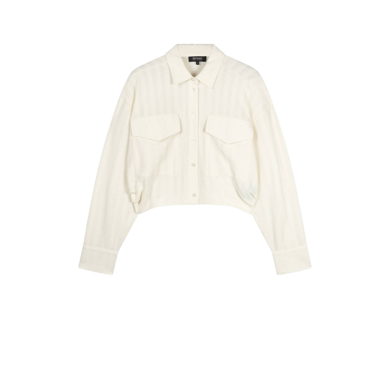 Refined Department Dames Gebreide Crop Blouse Beige Dames