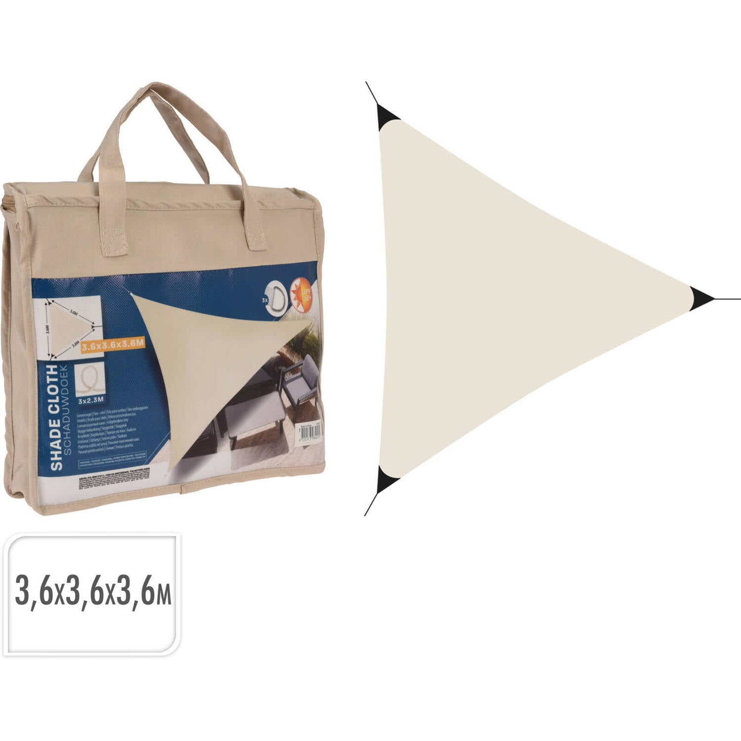 Pro Garden schaduwdoek (360x360x360 cm)