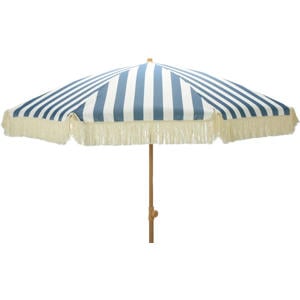 Parasol blauw met strepen 183 cm