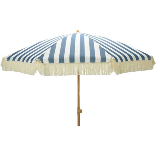 Wehkamp Ambiance Parasol blauw met strepen 170 cm aanbieding