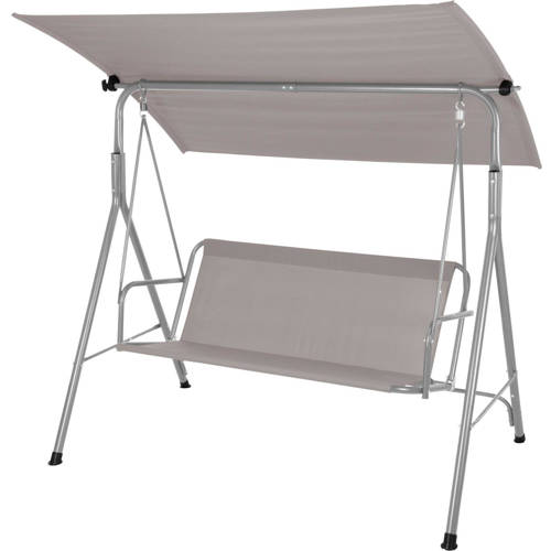 Pro Garden Schommelbank voor 2 personen - lichtgrijs - 170 x 120 x 150 cm - Max 260 kg
