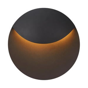 wandlamp buiten Valopin - rond - antraciet