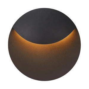 wandlamp buiten Valopin - rond - antraciet