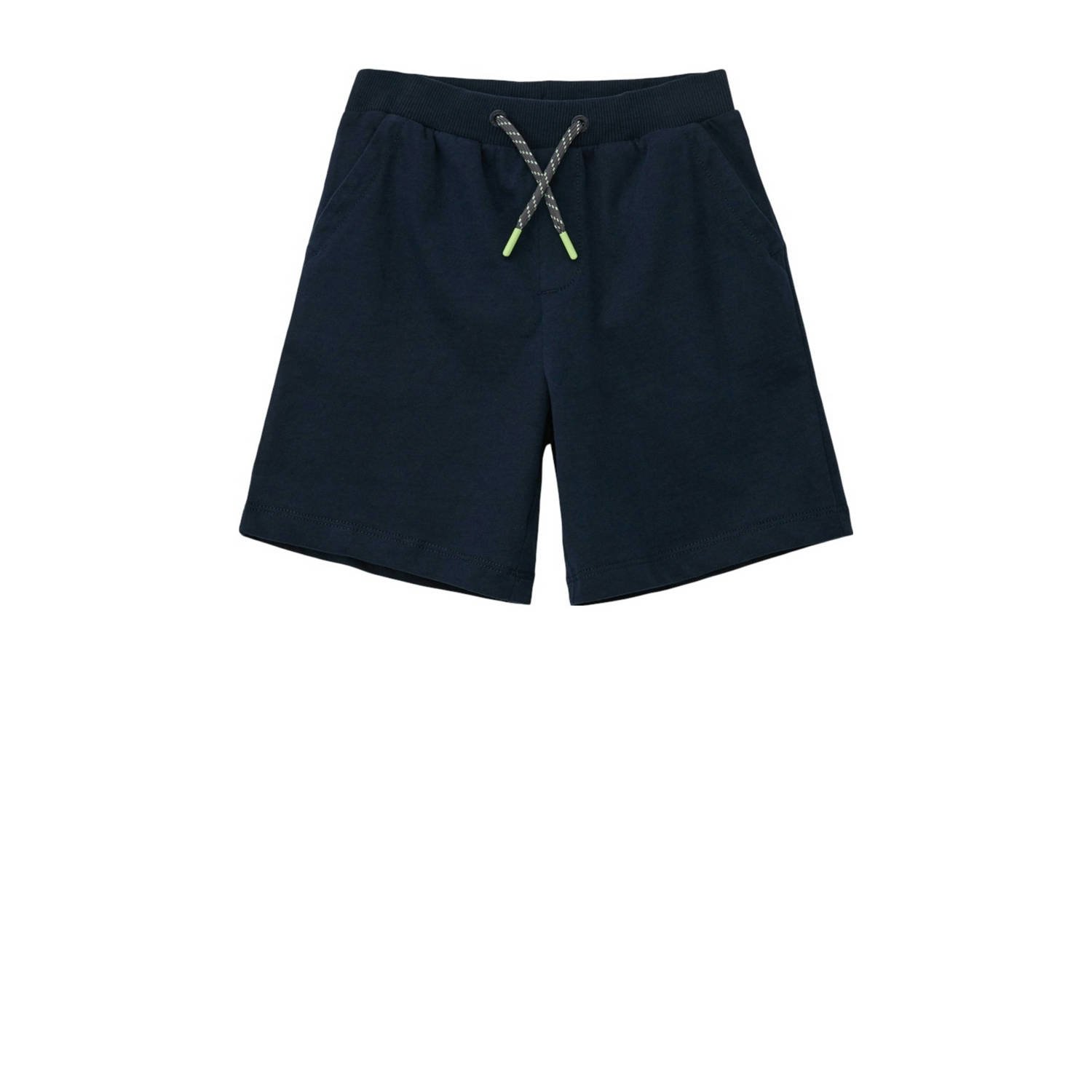 S.Oliver sweatshort donkerblauw Effen 104 | Sweatshort van