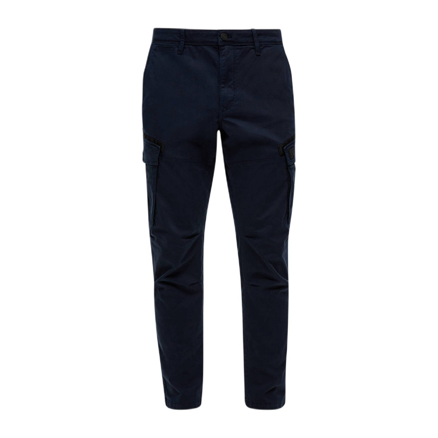 S.Oliver regular fit joggingbroek blauw zwart