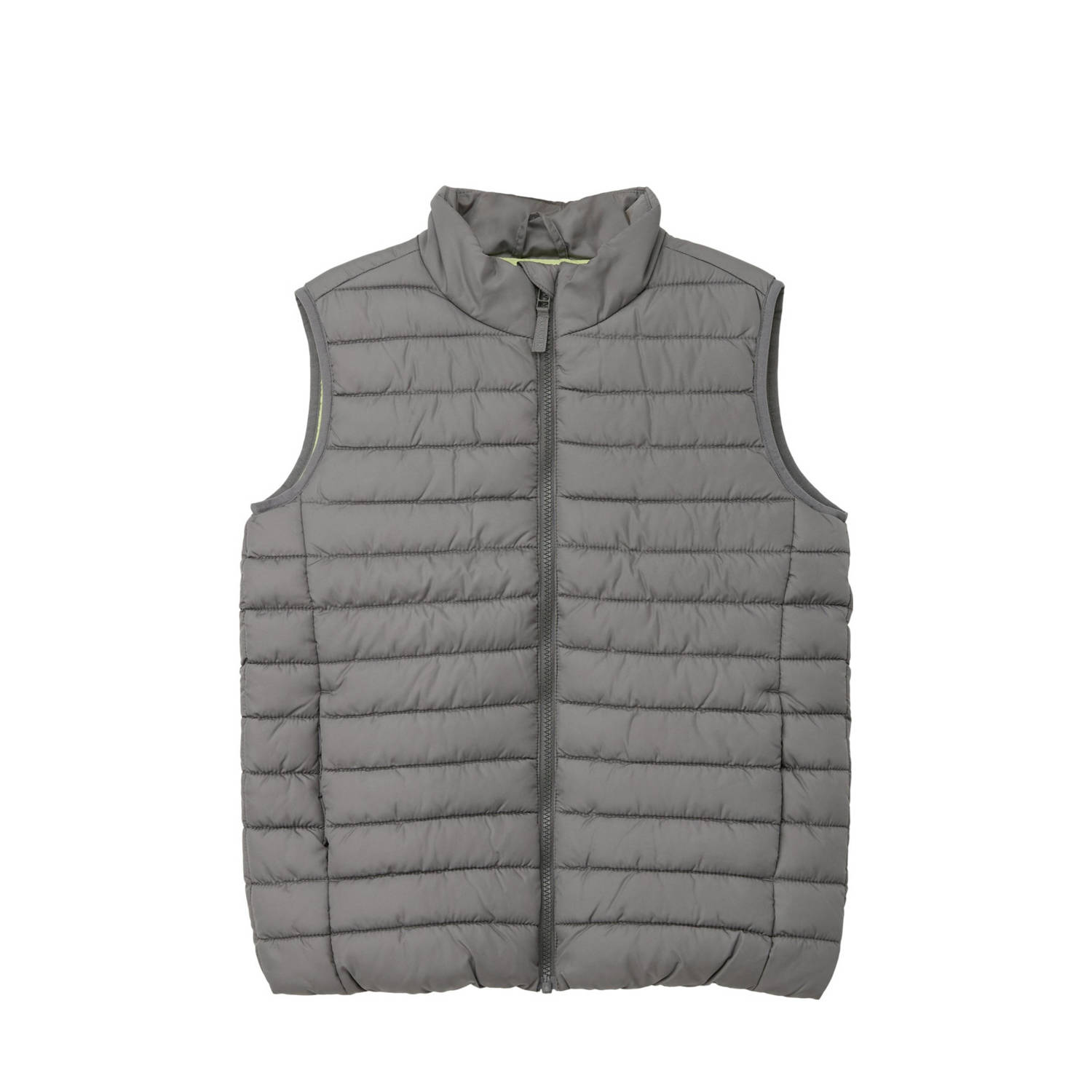 S.Oliver bodywarmer lichtgrijs Jongens Polyester Opstaande kraag Effen 134 140