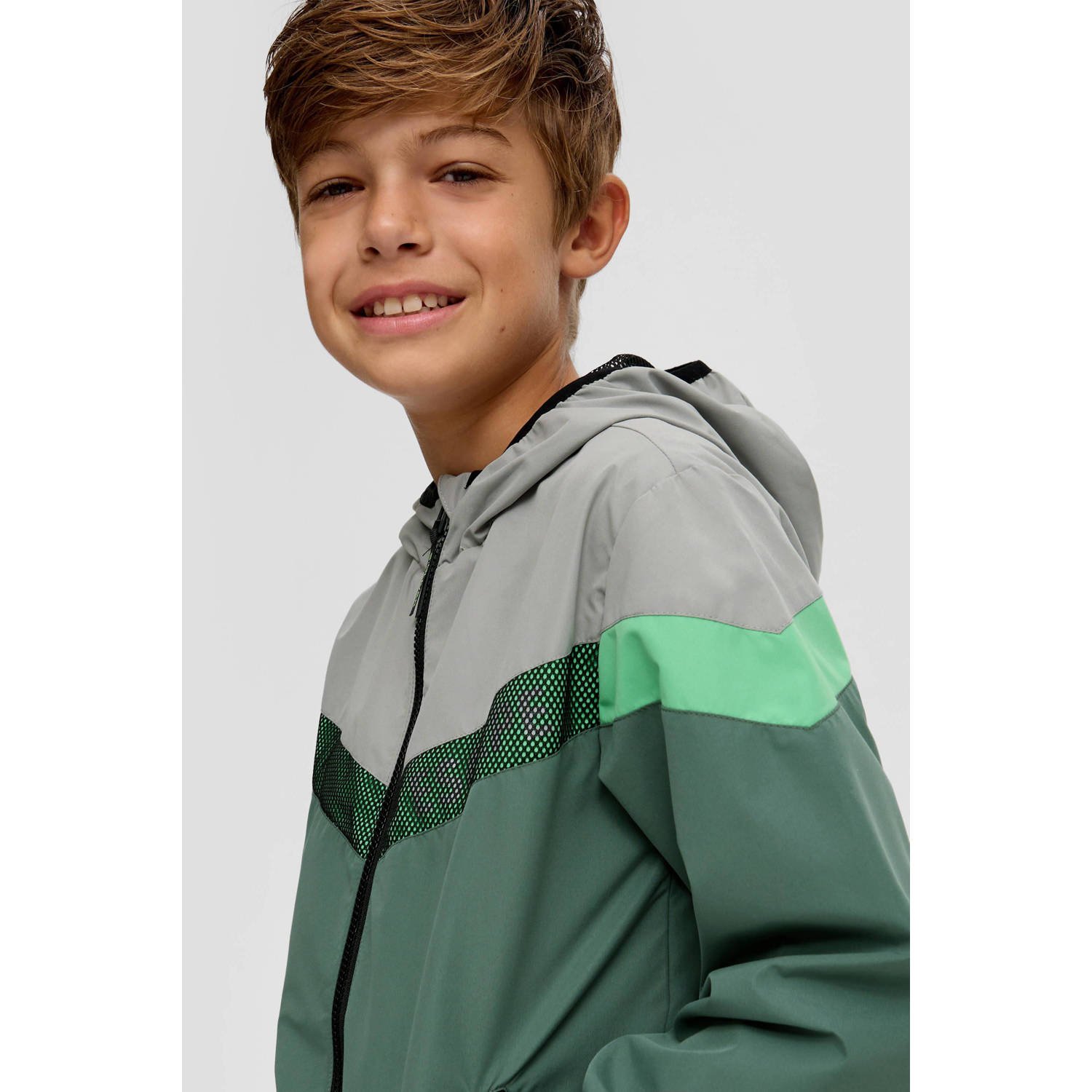 s.Oliver zomerjas groen grijs