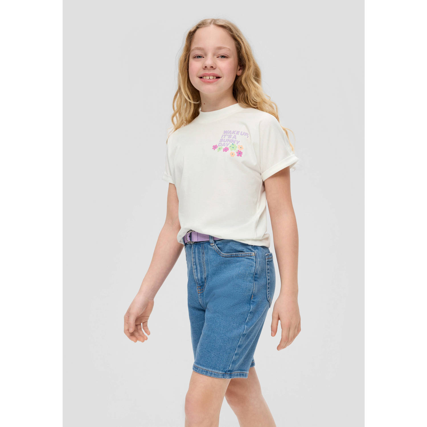 s.Oliver T-shirt met tekst wit