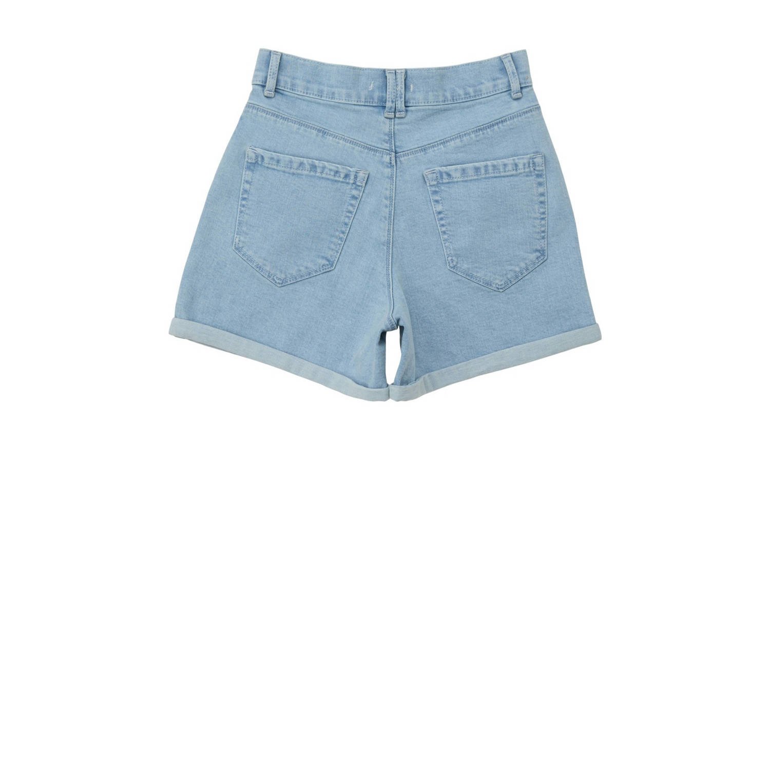 s.Oliver high waist denim short lichtblauw