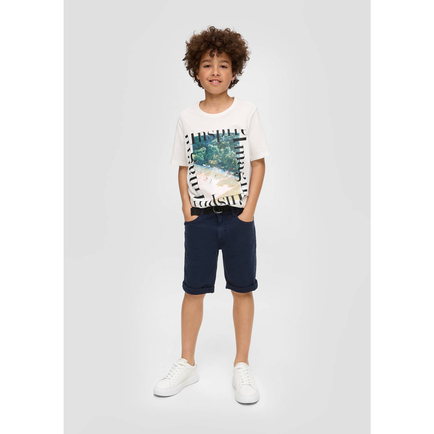 s.Oliver bermuda donkerblauw