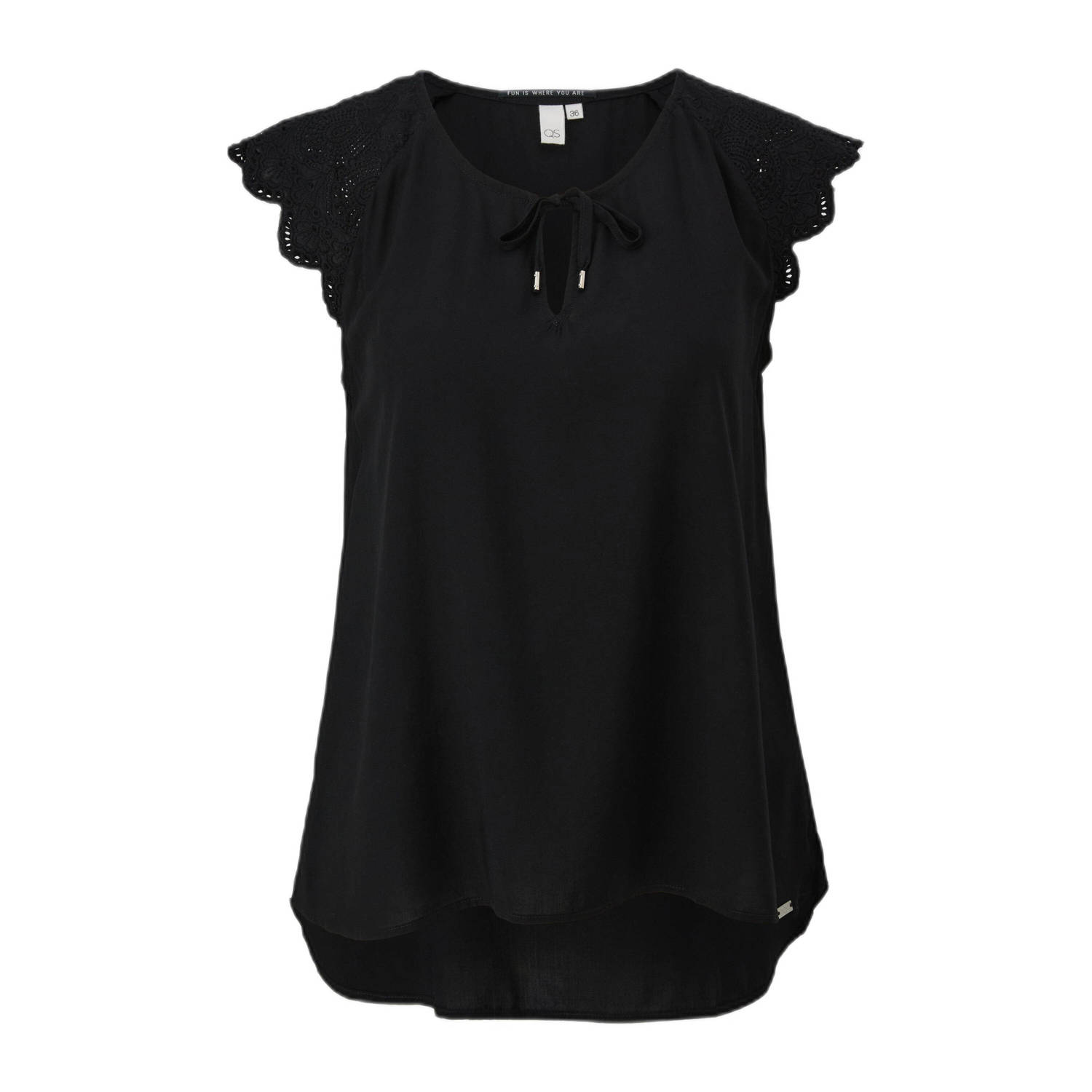 QS Blouseshirt met strikdetail