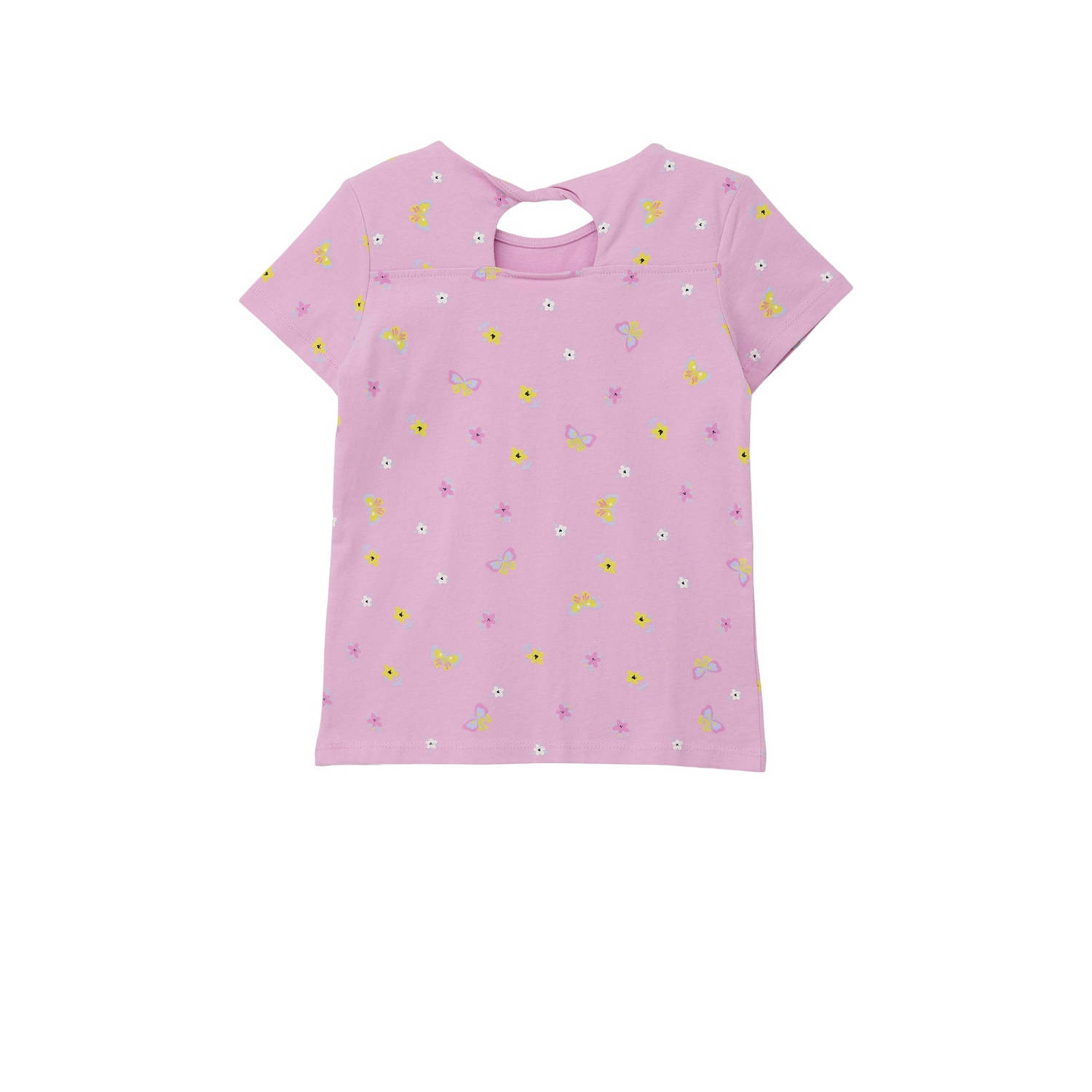 s.Oliver T-shirt met all over print roze