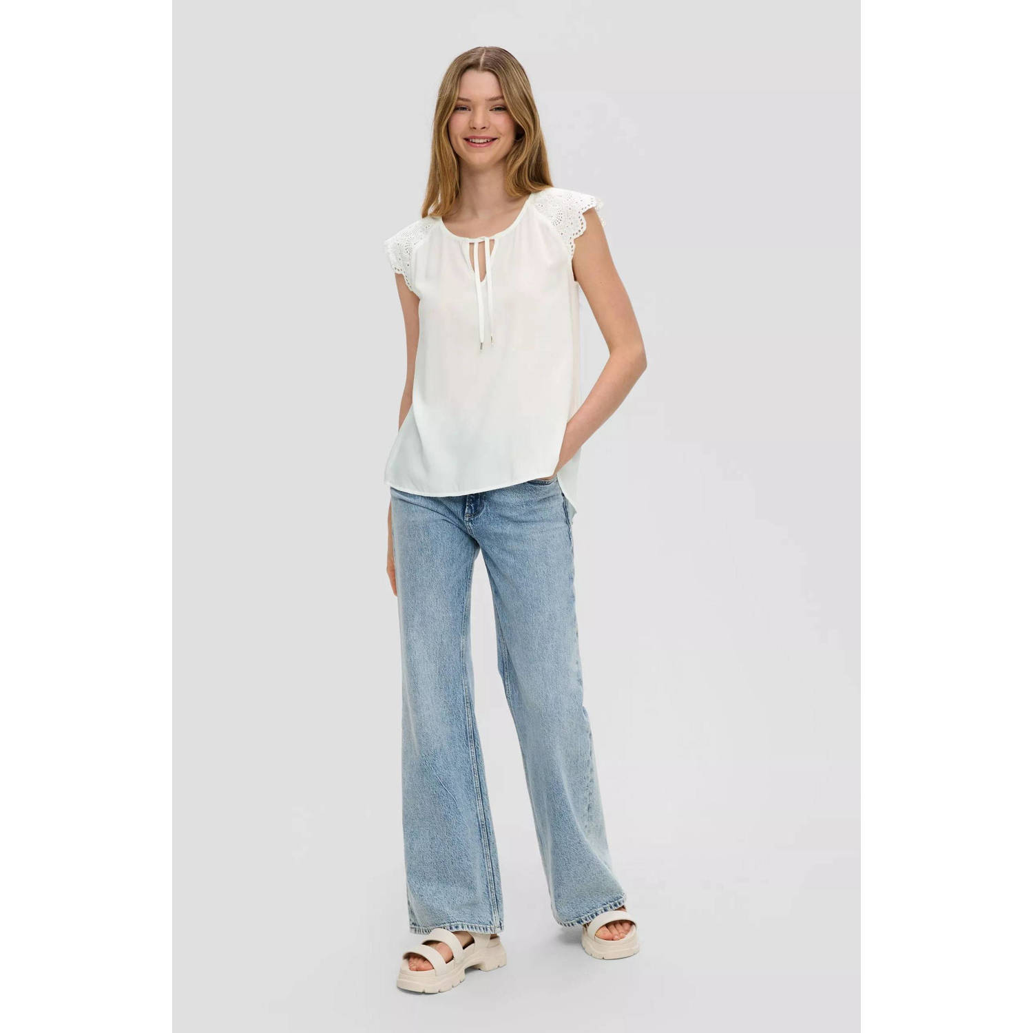 QS Blouseshirt met strikdetail