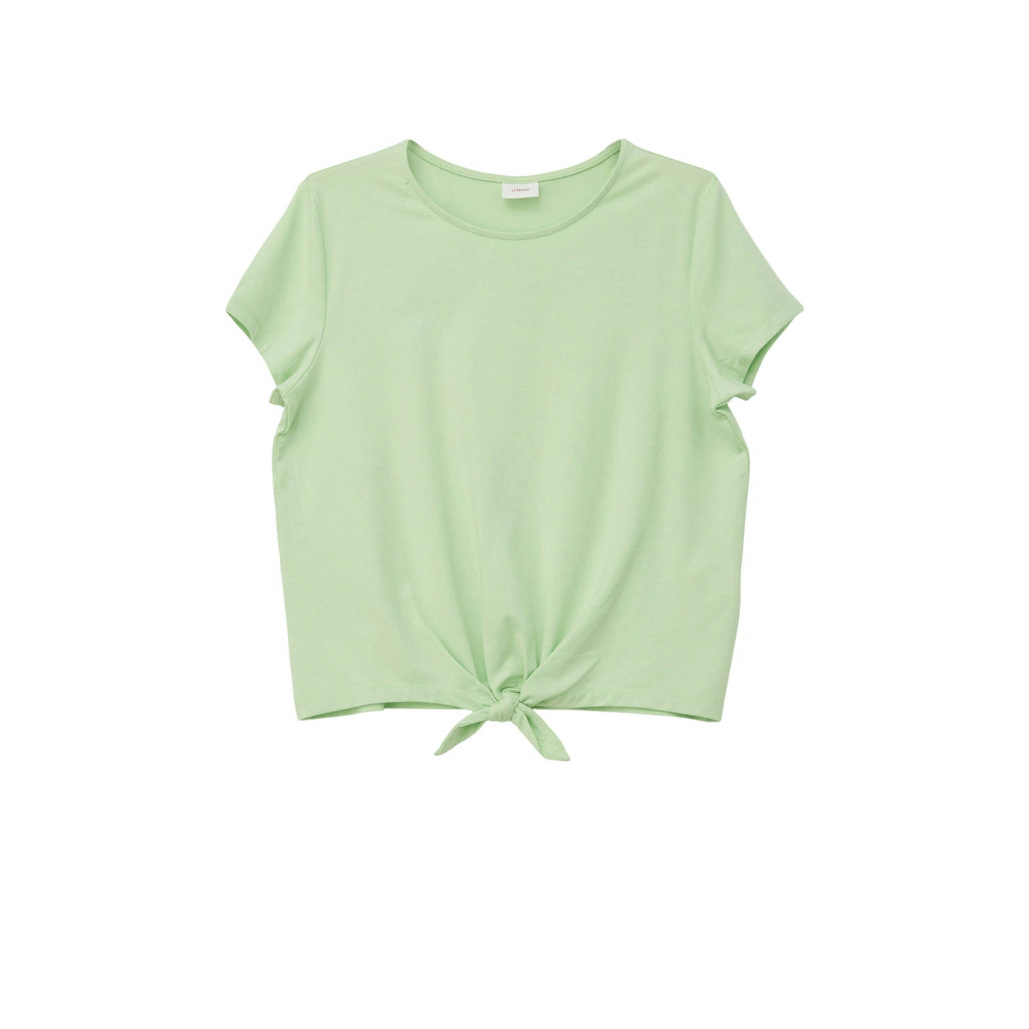 S.Oliver T-shirt lichtgroen Meisjes Modal Ronde hals Effen 170 176
