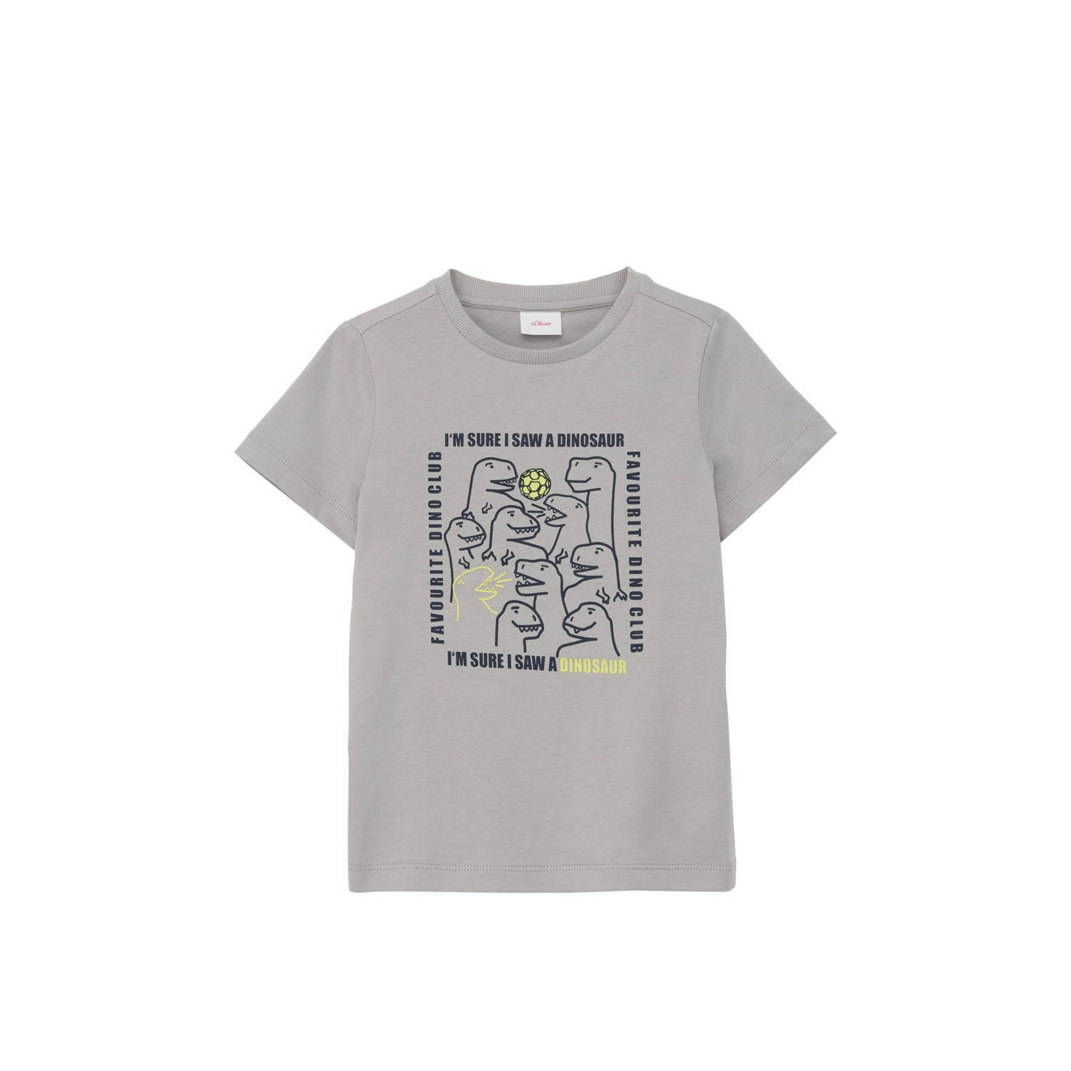 S.Oliver T-shirt met printopdruk lichtgrijs