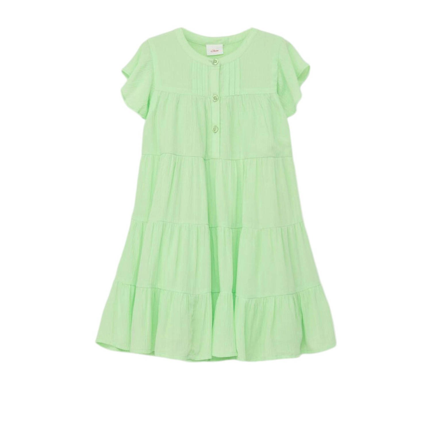 s.Oliver trapeze jurk lime groen