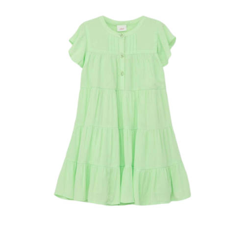 s.Oliver trapeze jurk lime groen