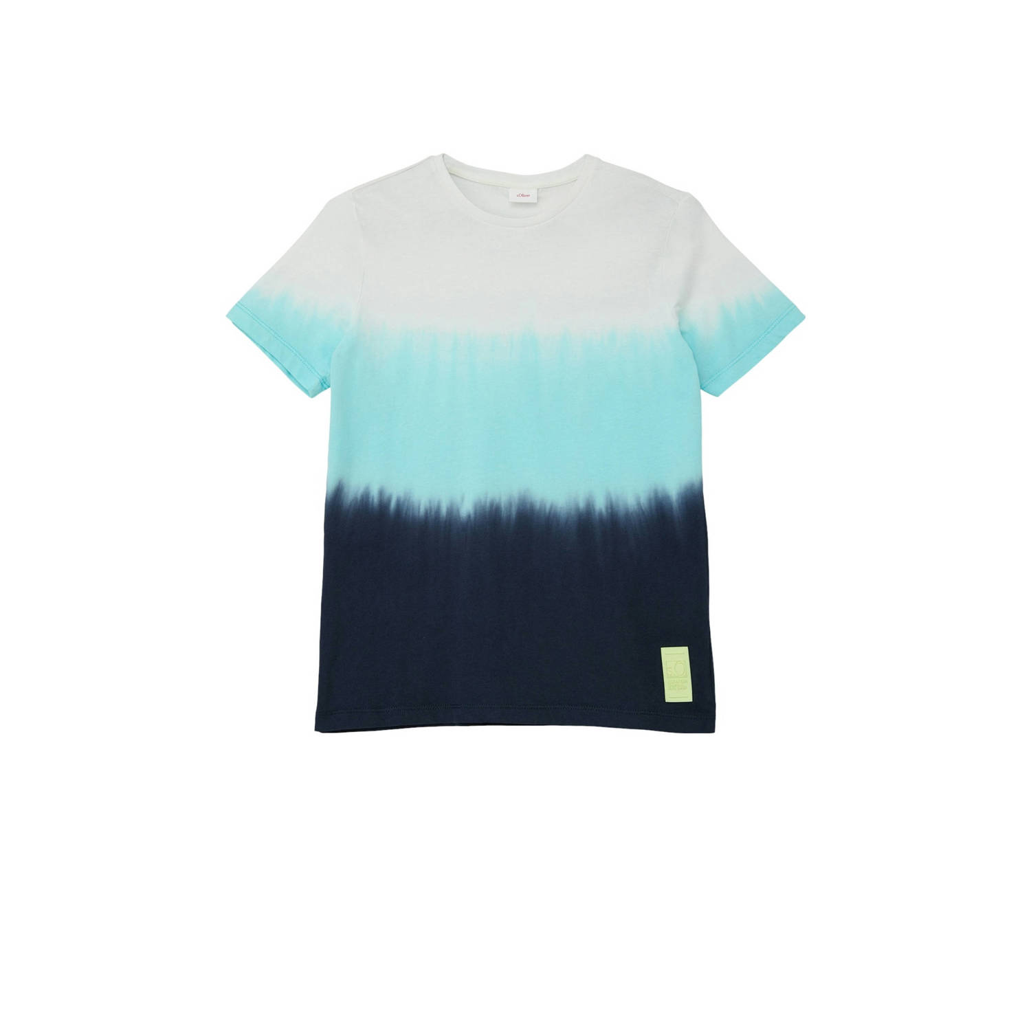 s.Oliver dip-dye T-shirt blauw