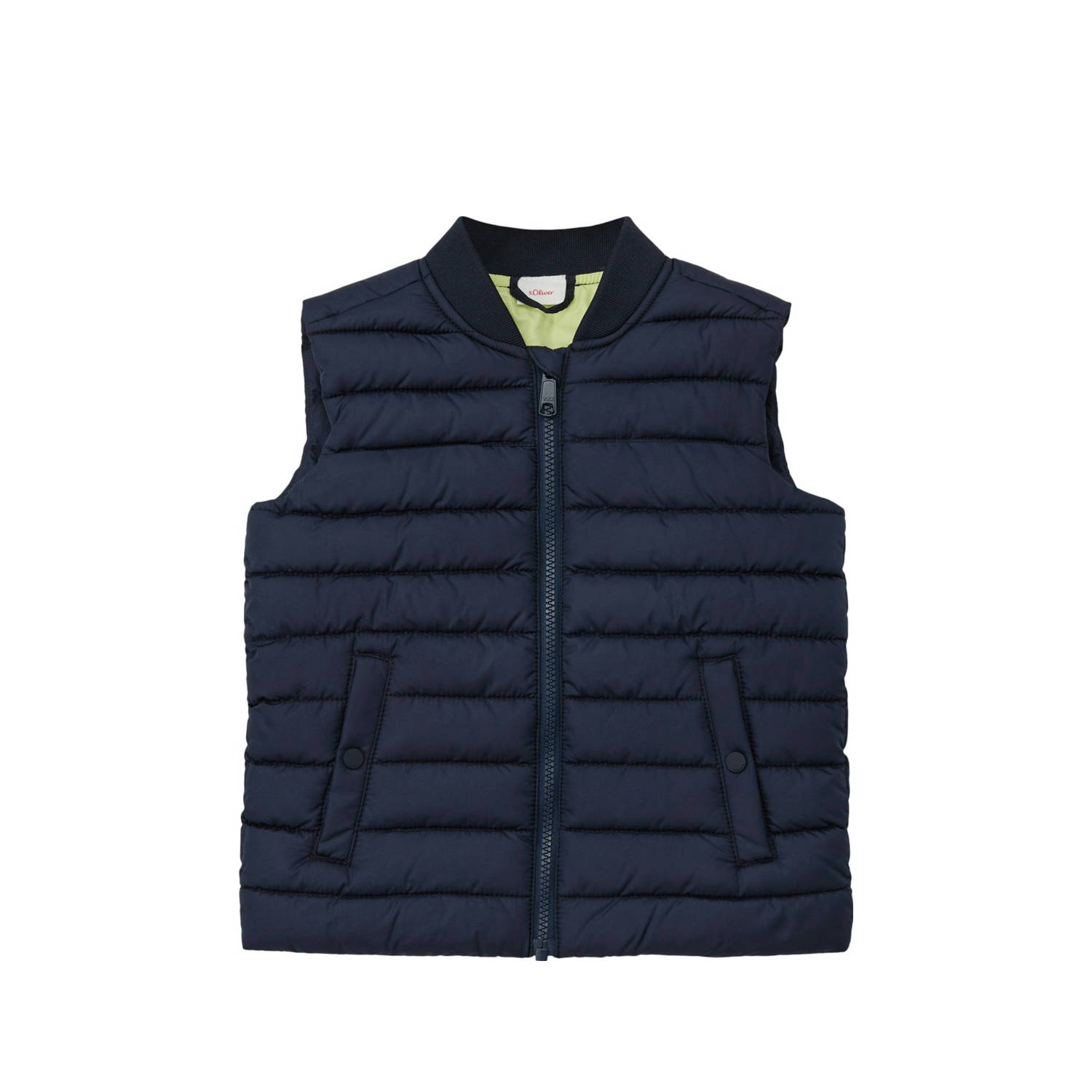 S.Oliver bodywarmer donkerblauw Meisjes Polyester Opstaande kraag Effen 104