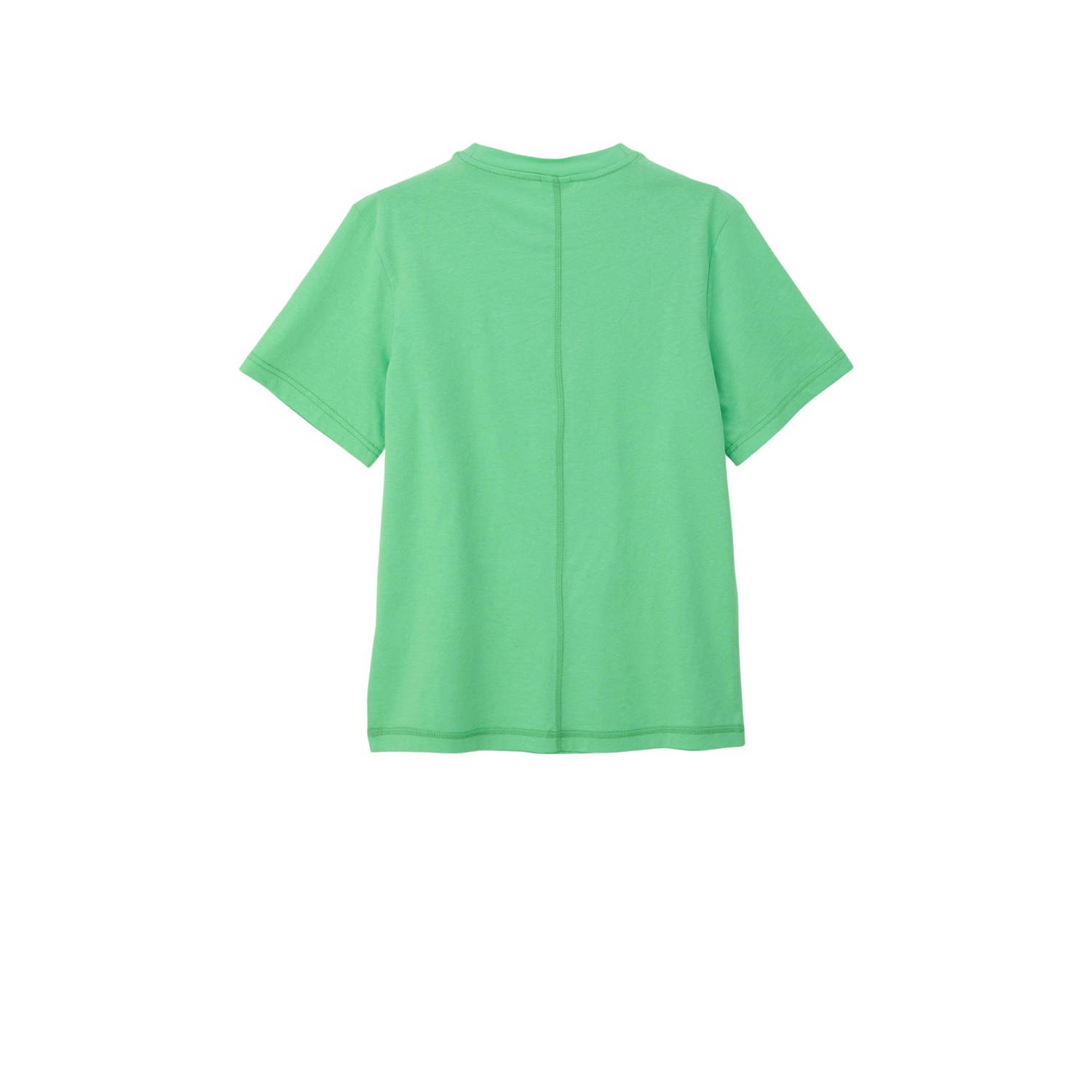 s.Oliver T-shirt met tekst groen donkerblauw