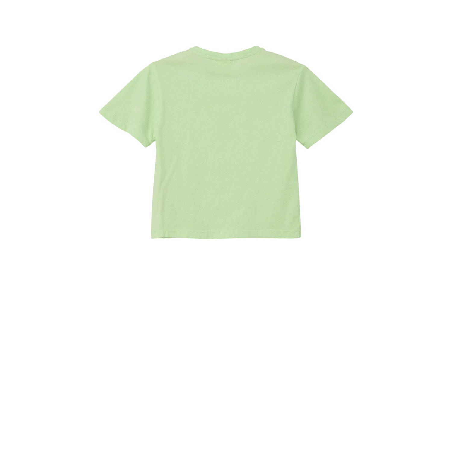 s.Oliver T-shirt met printopdruk groen