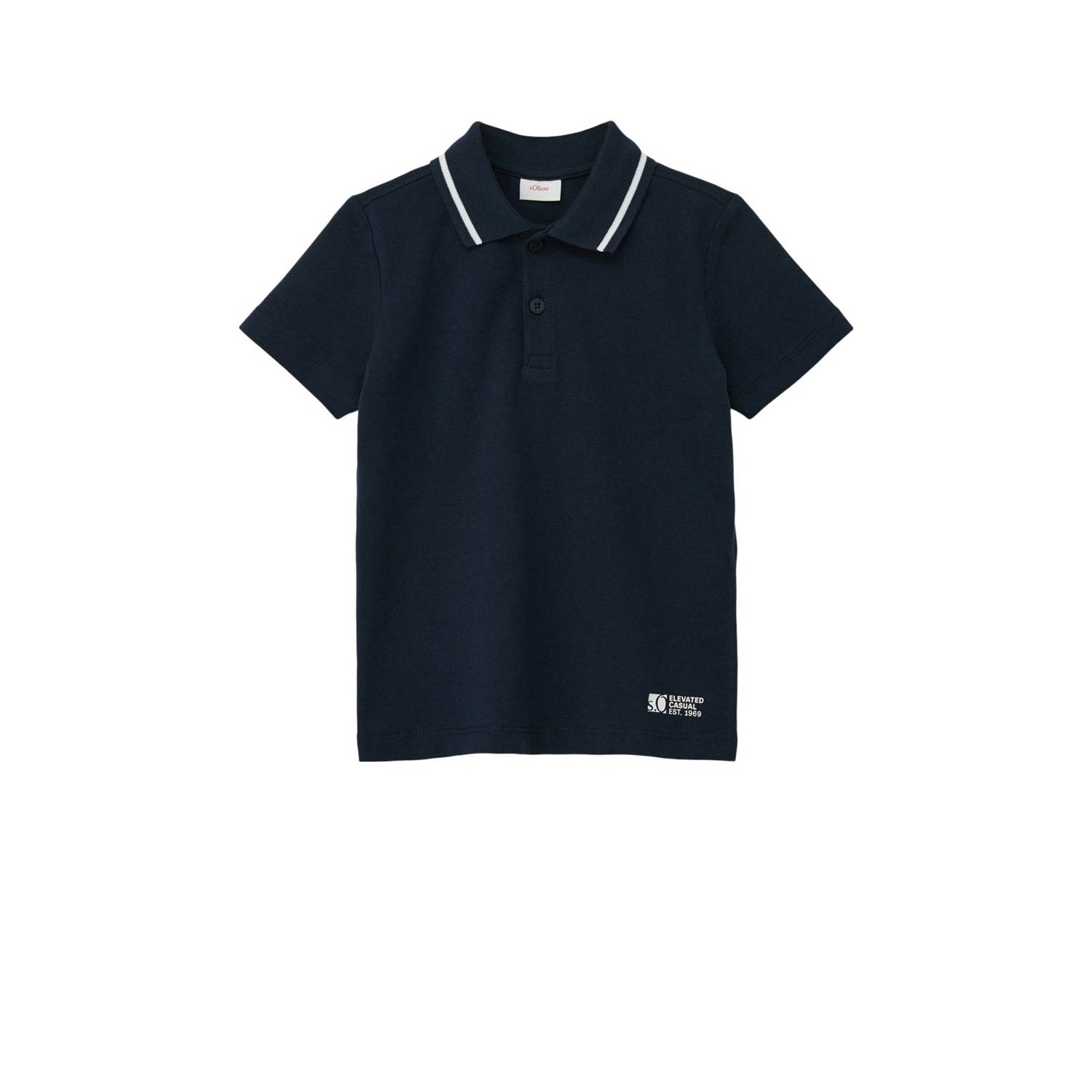 S.Oliver polo donkerblauw Jongens Katoen Polokraag Effen 104 110