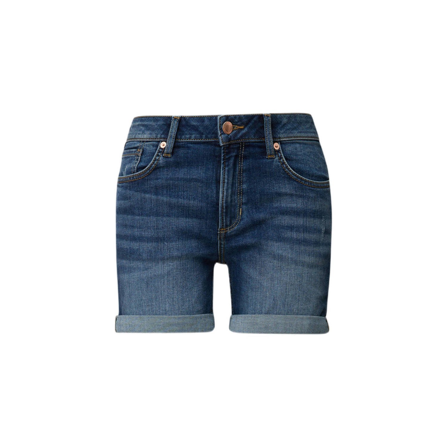 Q S by s.Oliver slim fit denim short blue