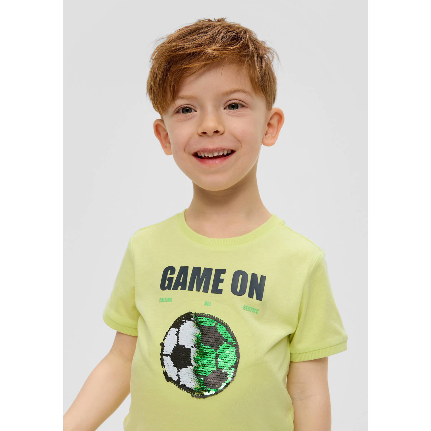 s.Oliver T-shirt met printopdruk geel