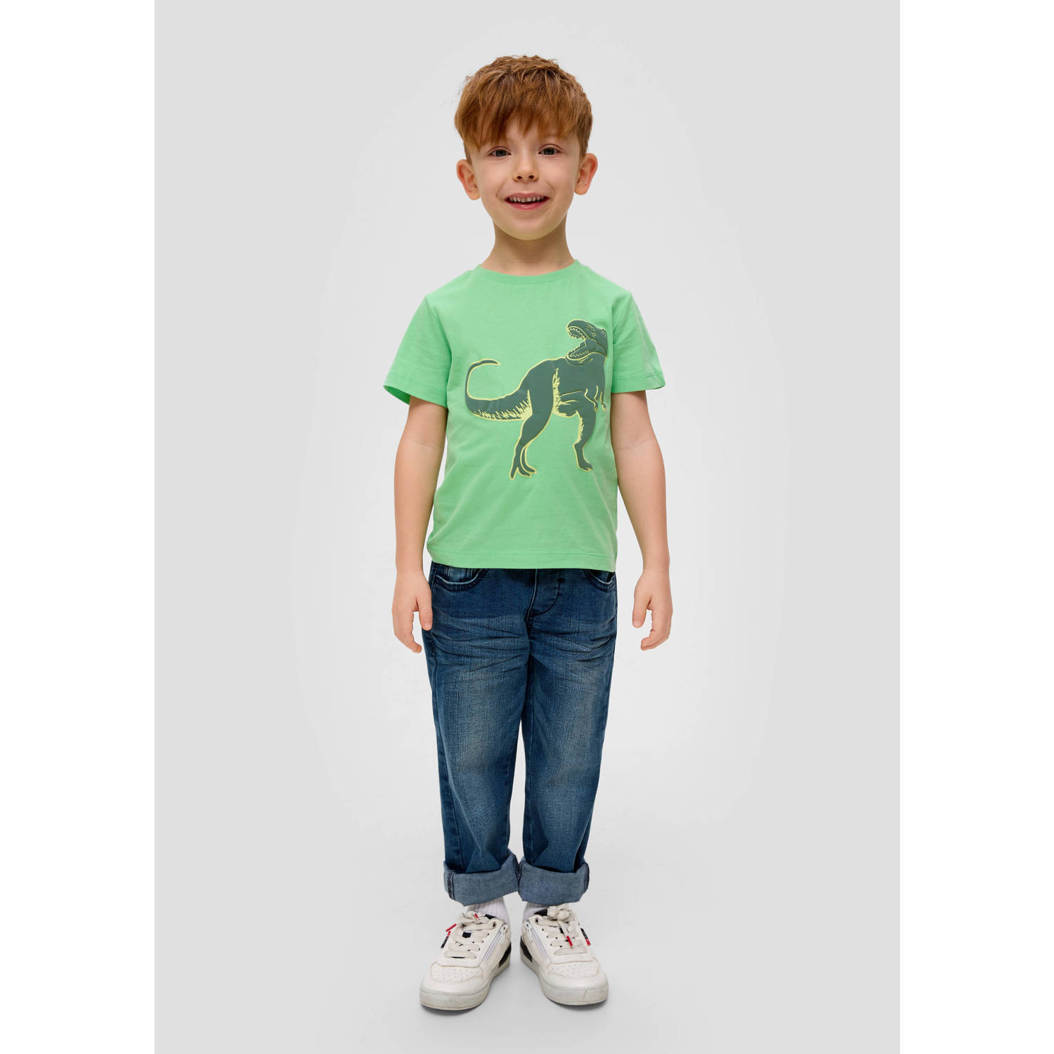 s.Oliver T-shirt met printopdruk lichtgroen