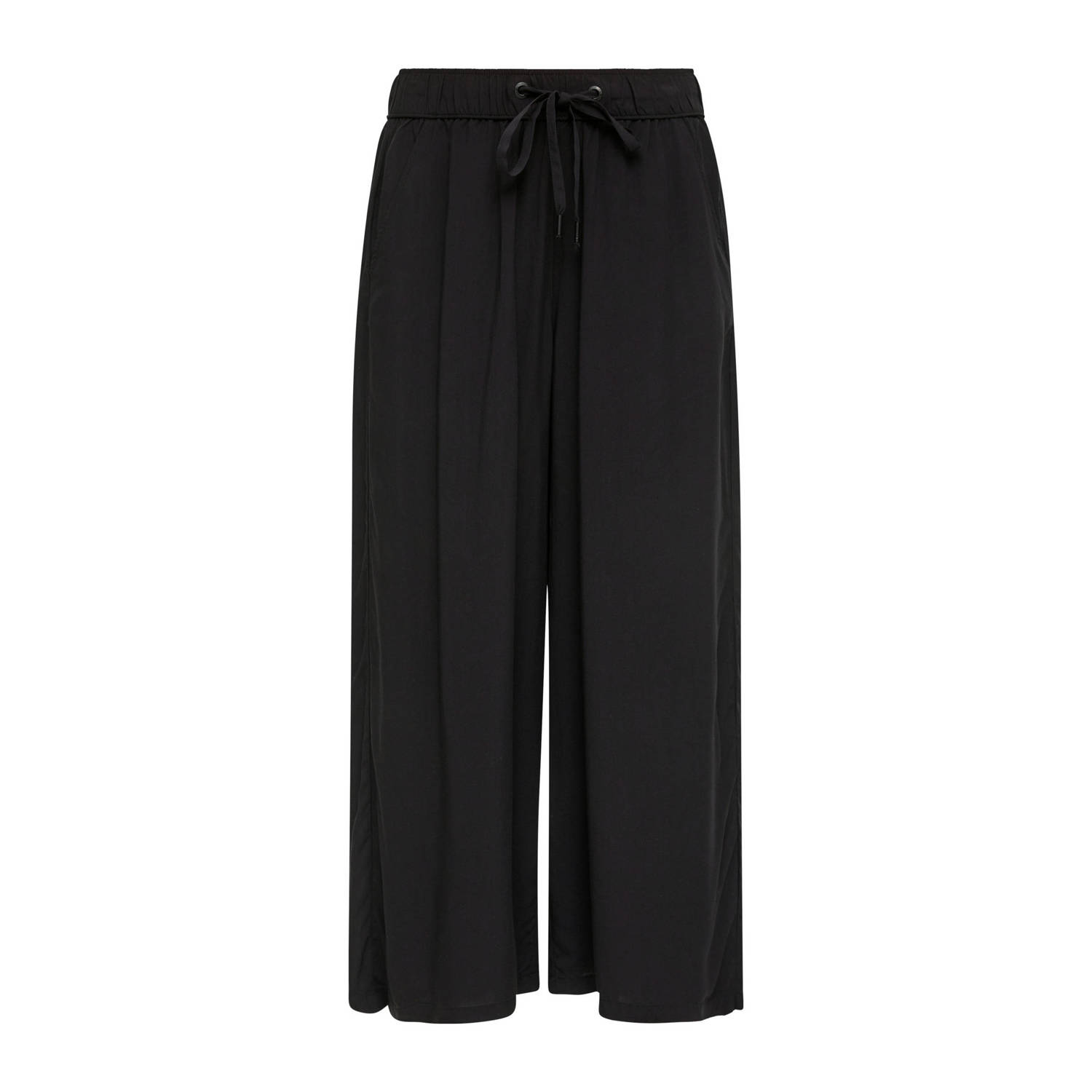 QS Flared stoffen broek met tunnelkoord model 'Culotte'