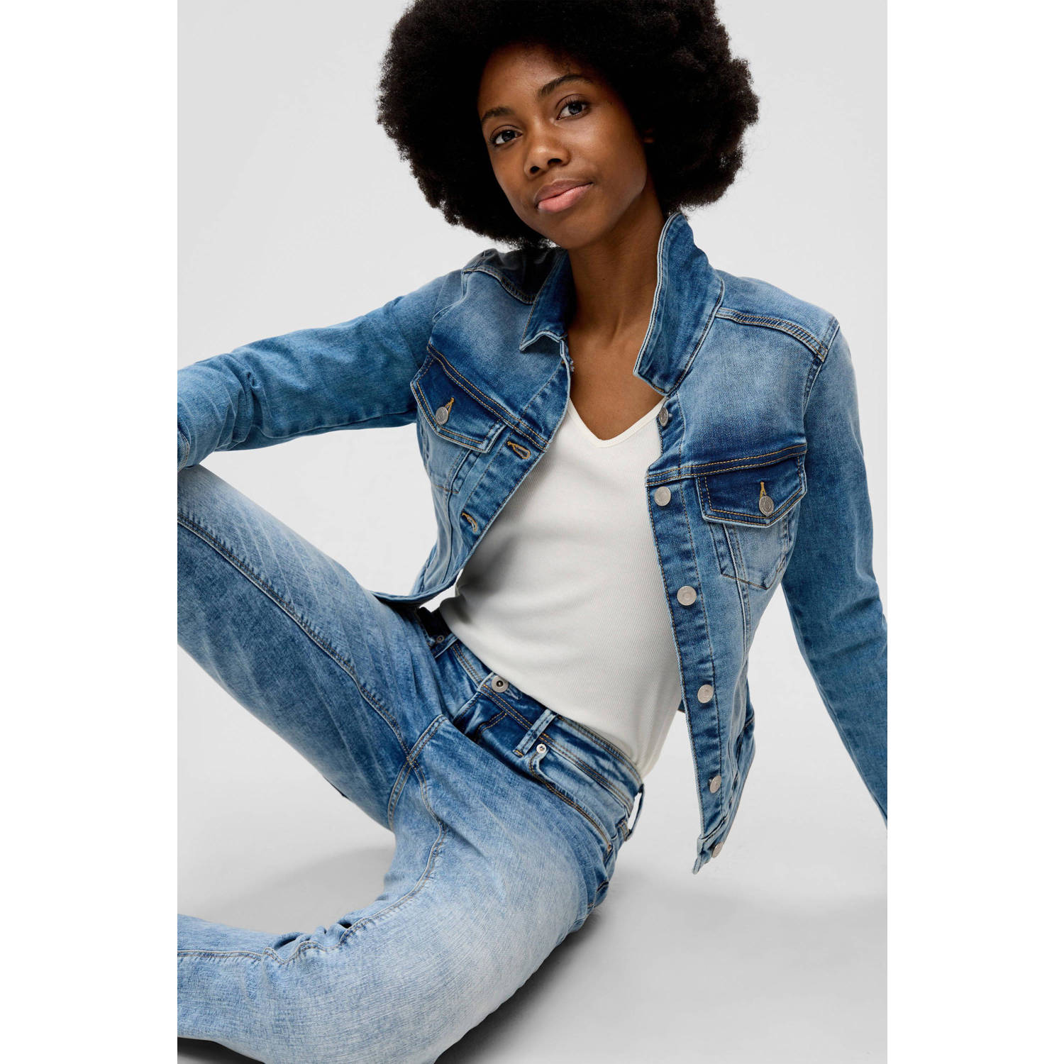 Q S by s.Oliver jasje medium blue denim