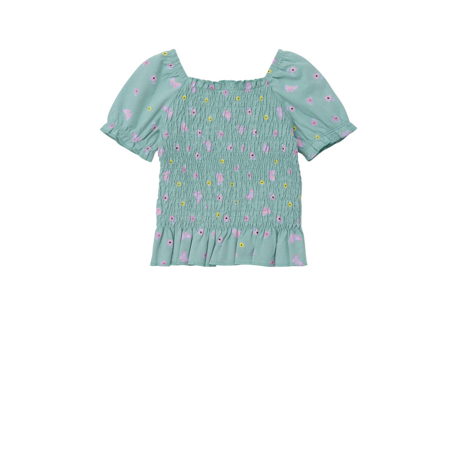 s.Oliver top met all over print turquoise