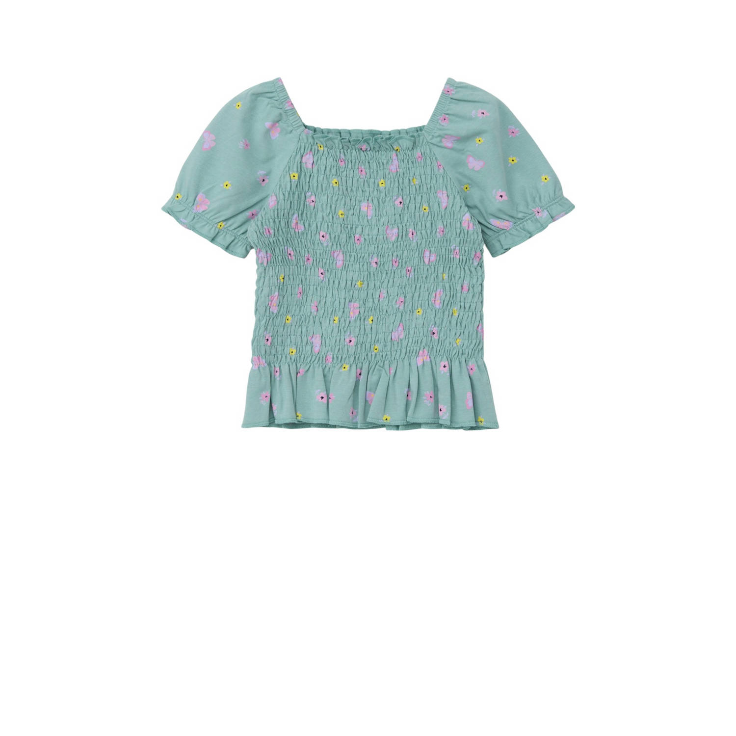 s.Oliver top met all over print turquoise