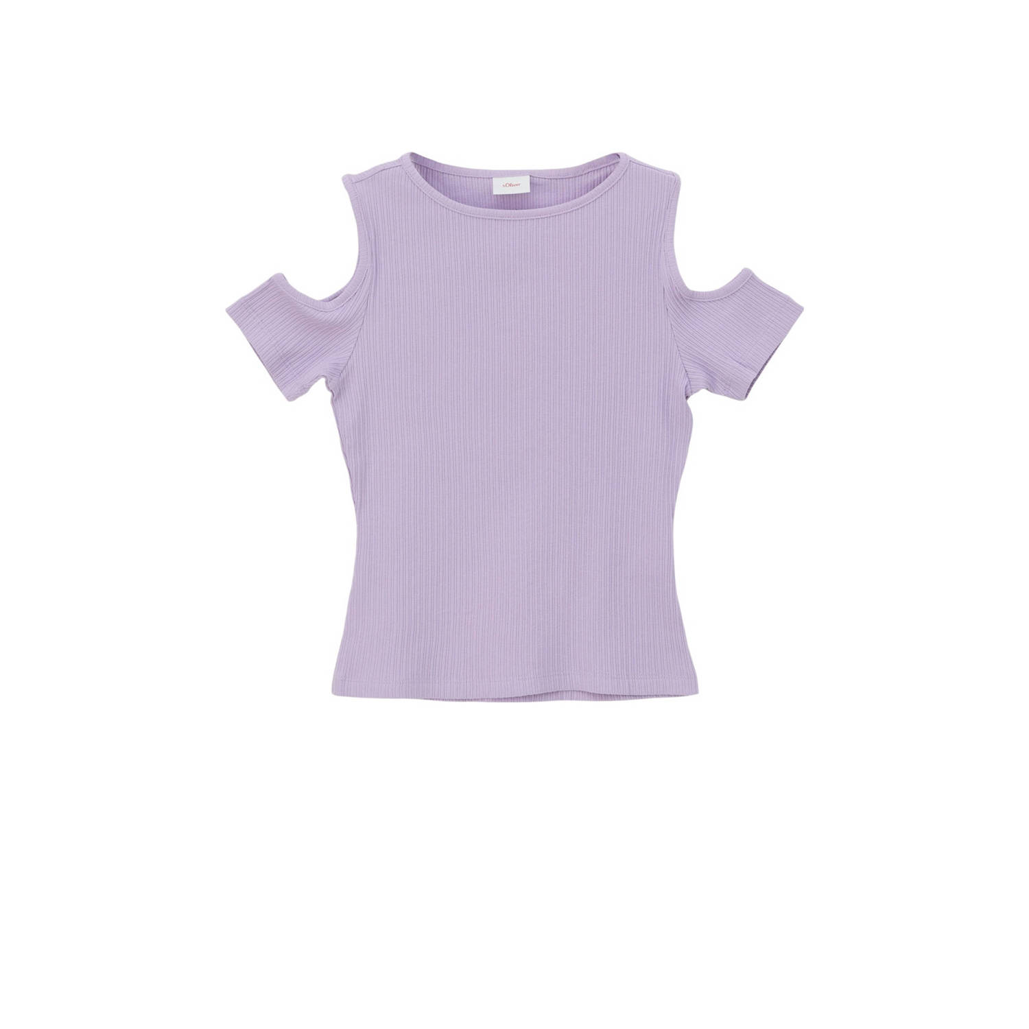 S.Oliver T-shirt lila Paars Meisjes Stretchkatoen Ronde hals Effen 152