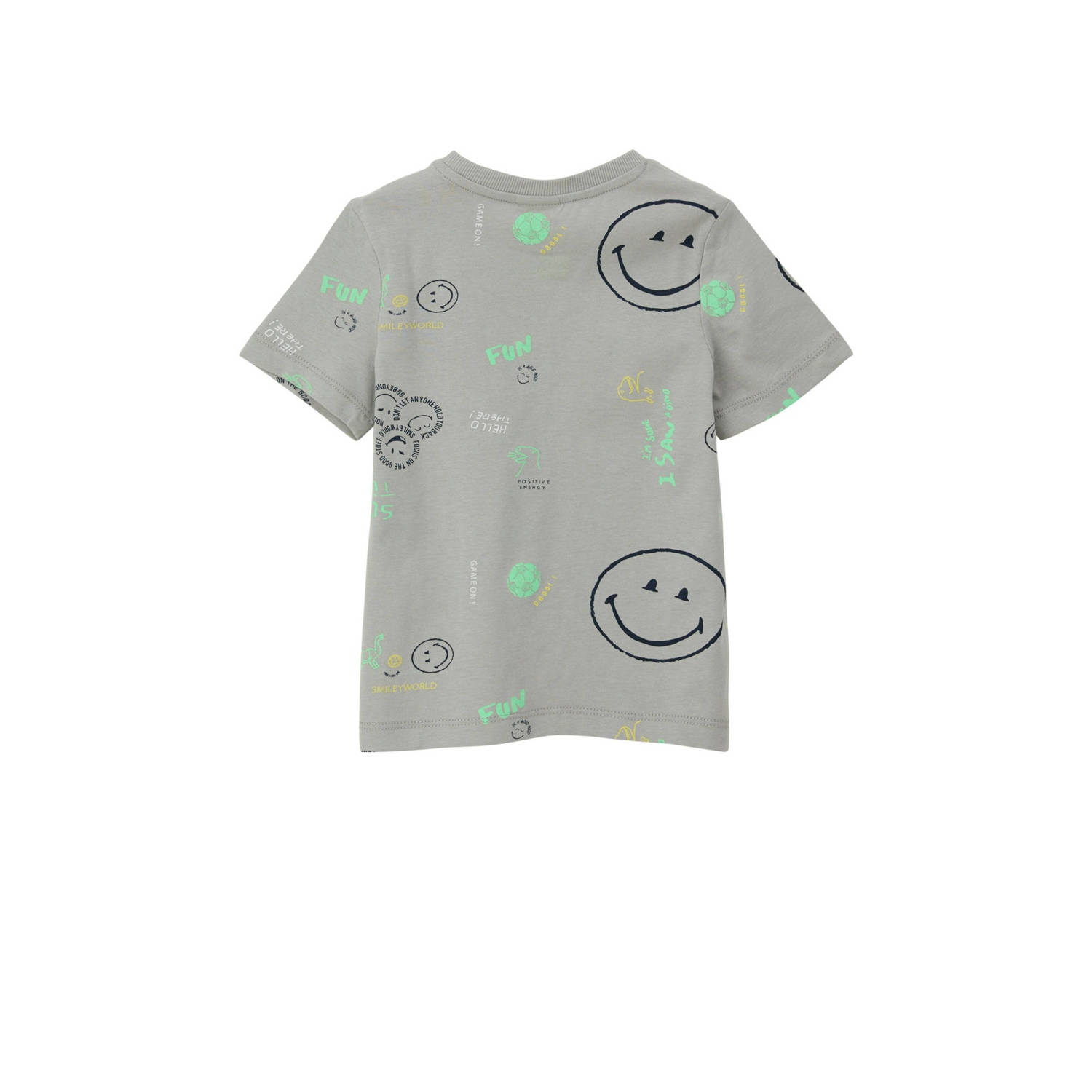s.Oliver T-shirt met all over print lichtgrijs