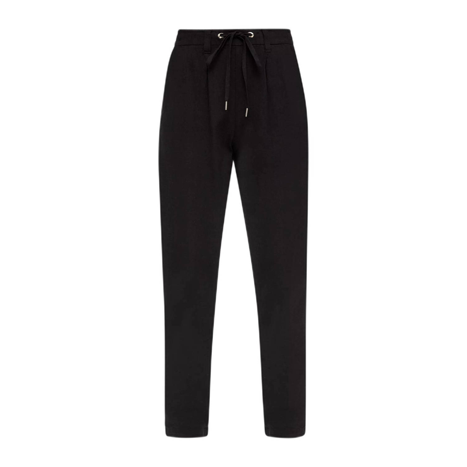Q S by s.Oliver high waist tapered fit pantalon zwart