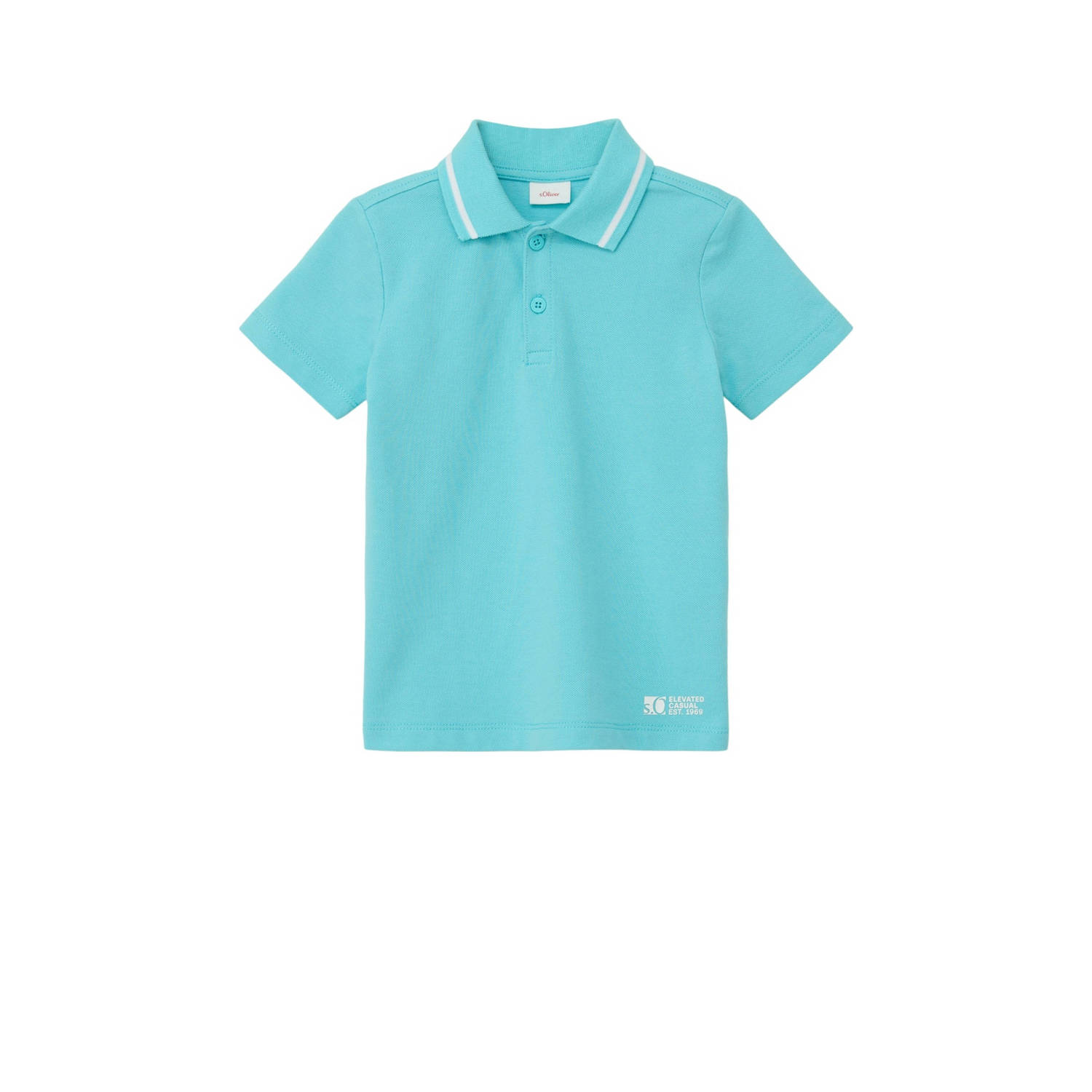 S.Oliver polo turquoise Blauw Jongens Katoen Polokraag Effen 104 110