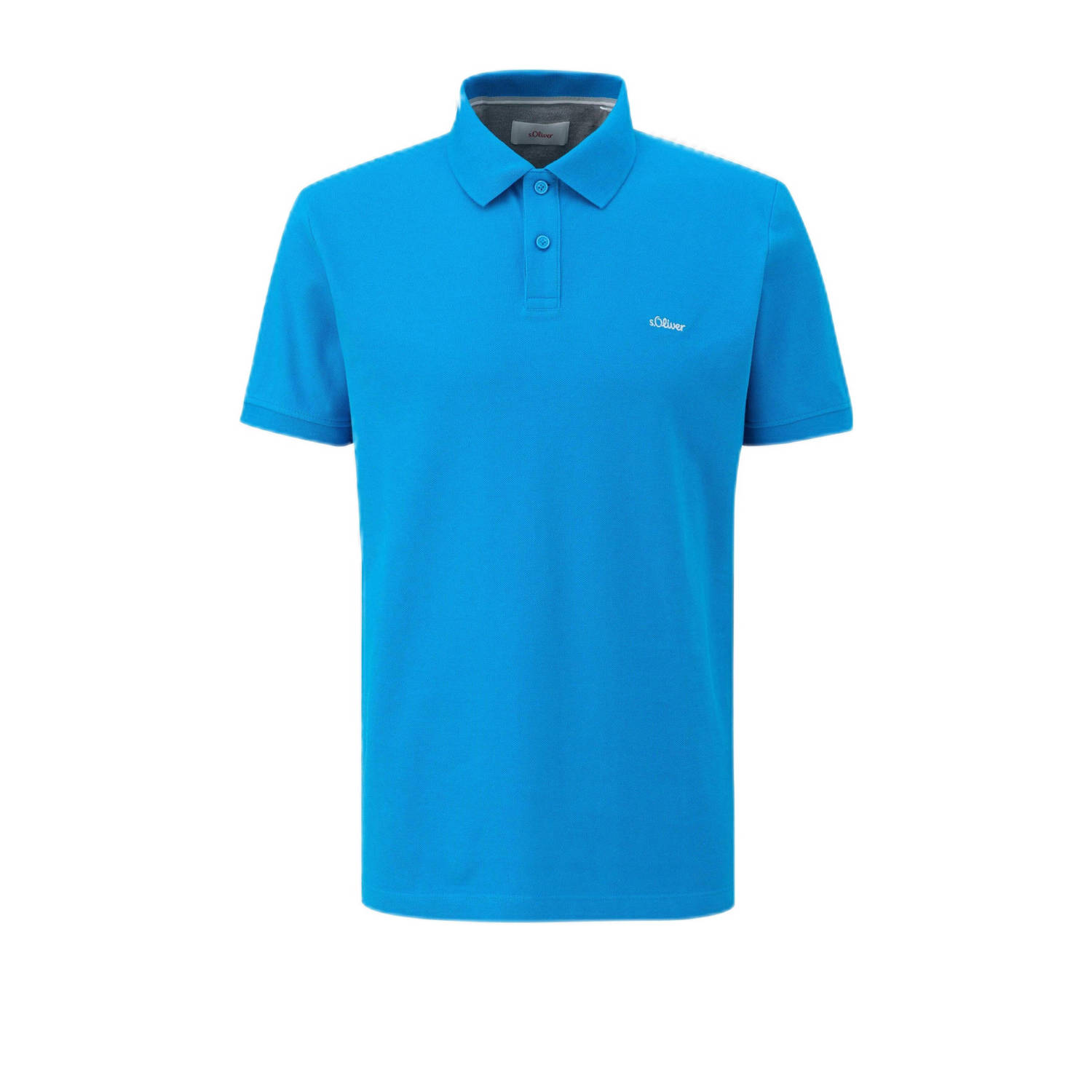 S.Oliver regular fit polo met logo blauw