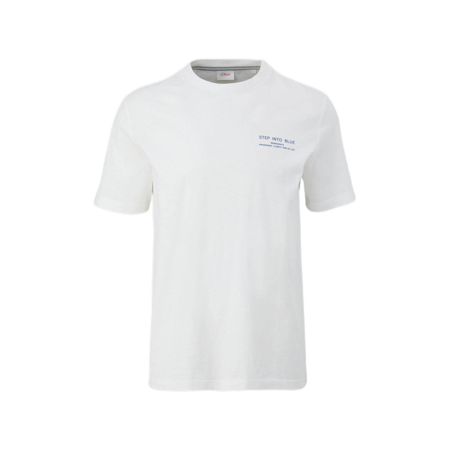 S.Oliver regular fit T-shirt met backprint wit