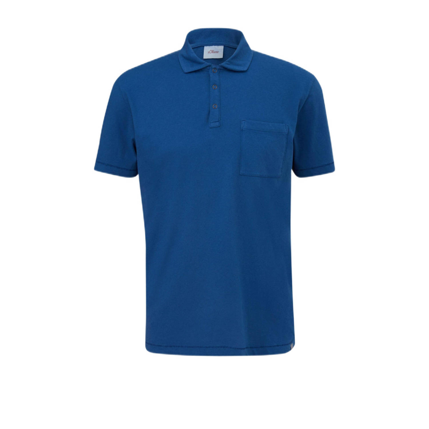 S.Oliver slim fit polo blauw
