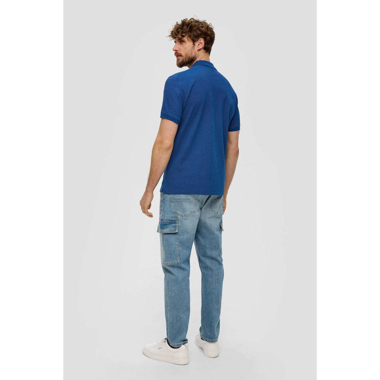 s.Oliver regular fit polo blauw