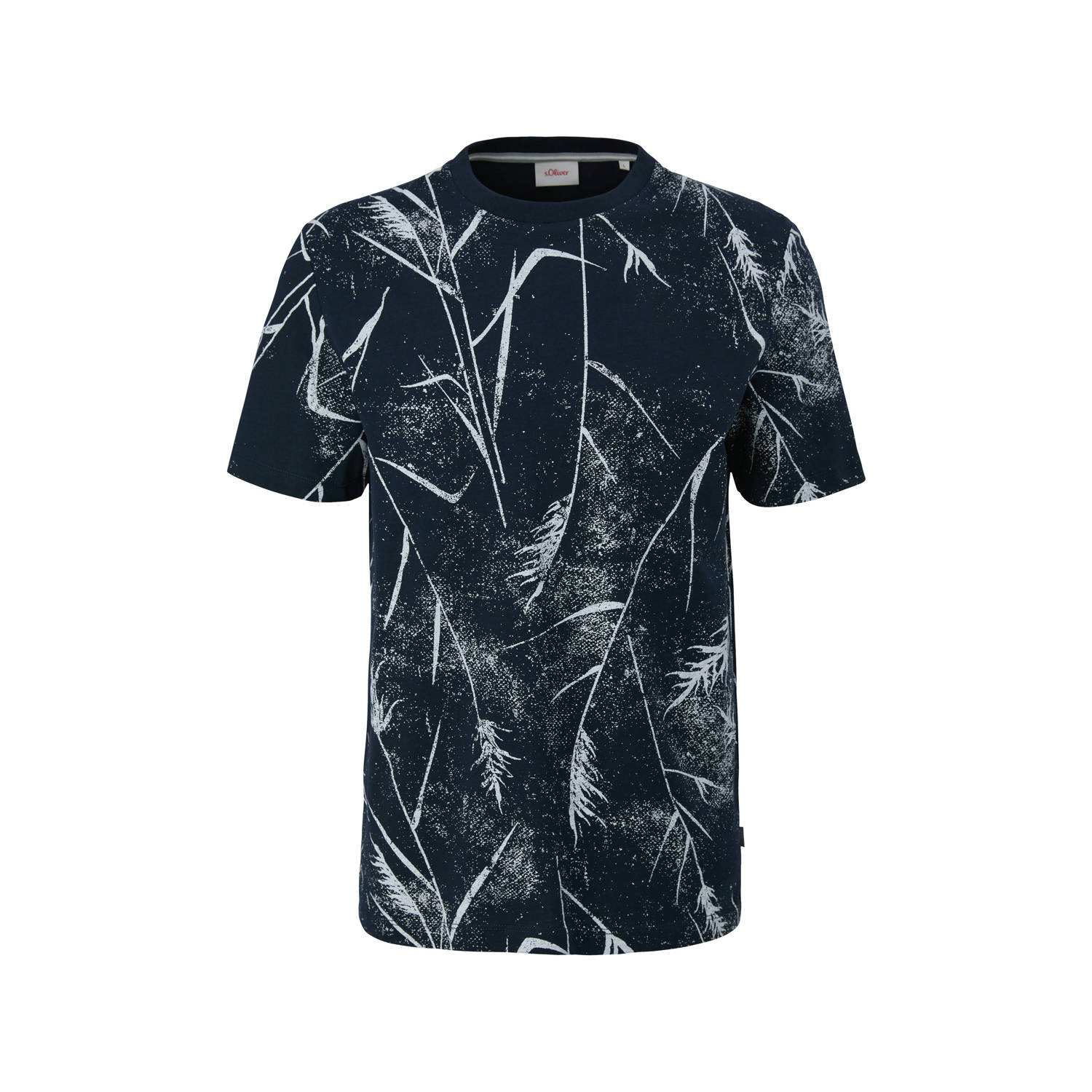 s.Oliver T-shirt met all over print marine