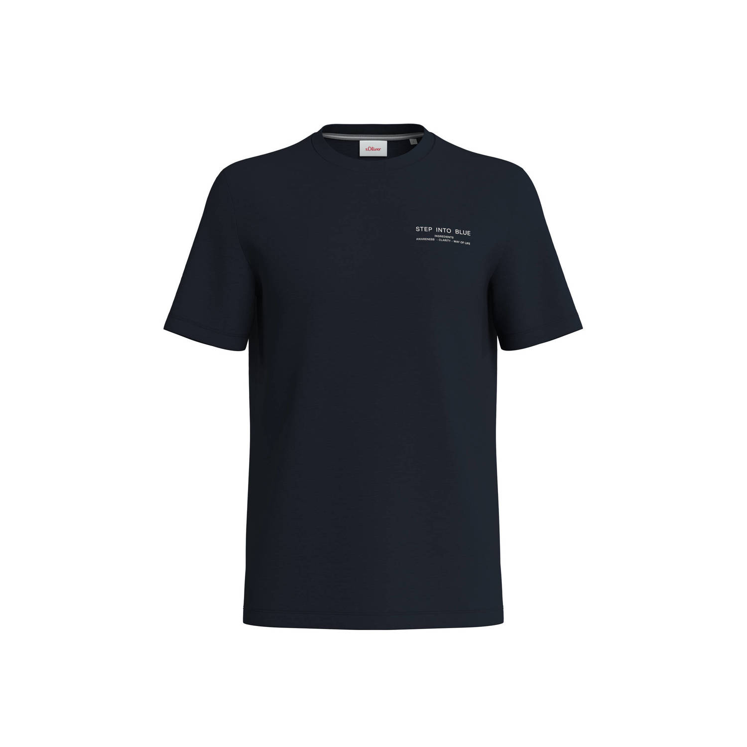 S.Oliver Big Size T-shirt Plus Size met printopdruk donkerblauw