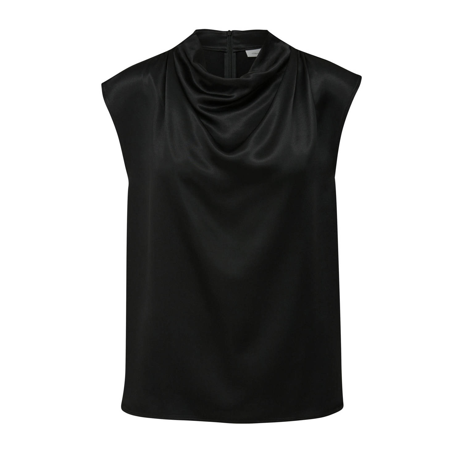 S.Oliver BLACK LABEL satijnen blousetop zwart