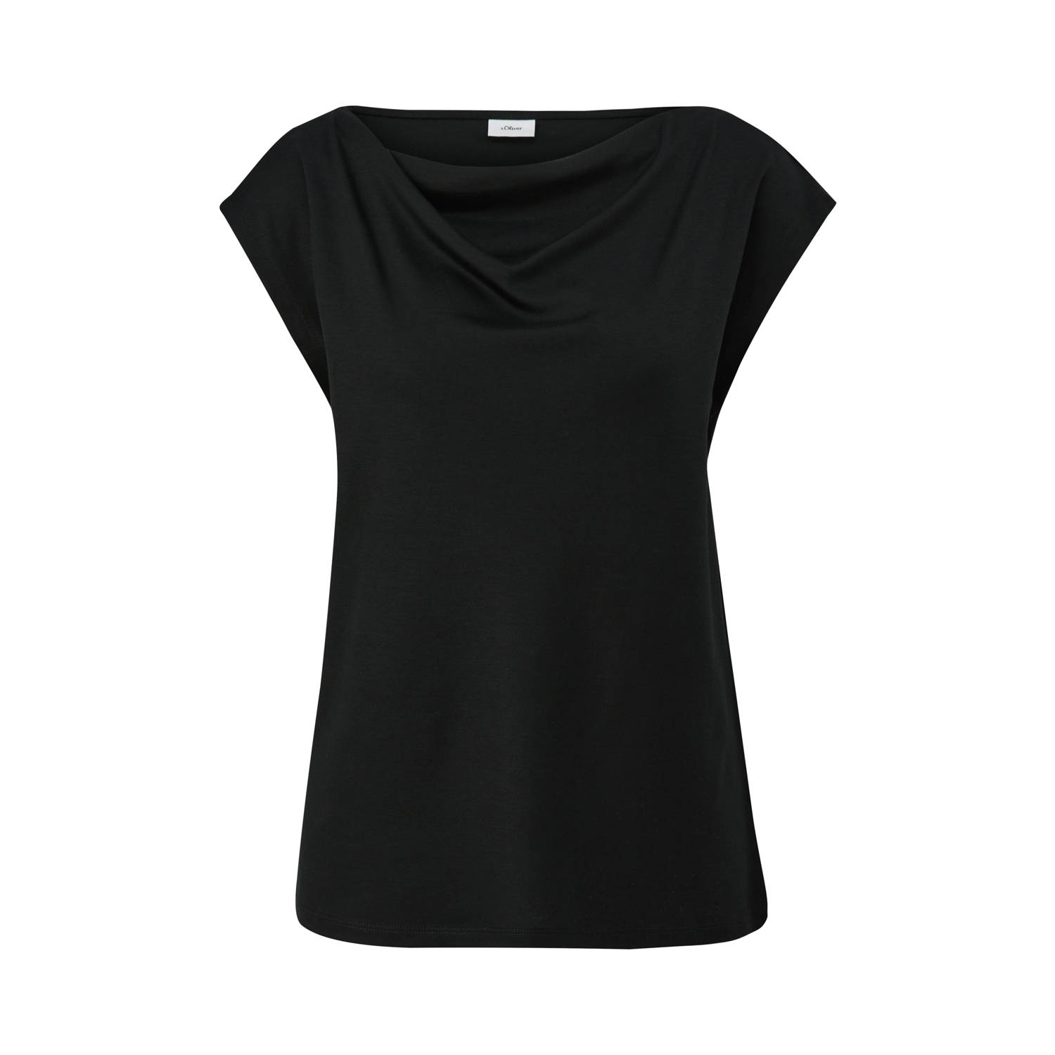 S. OLIVER BLACK LABEL Blouseshirt met cascadehals