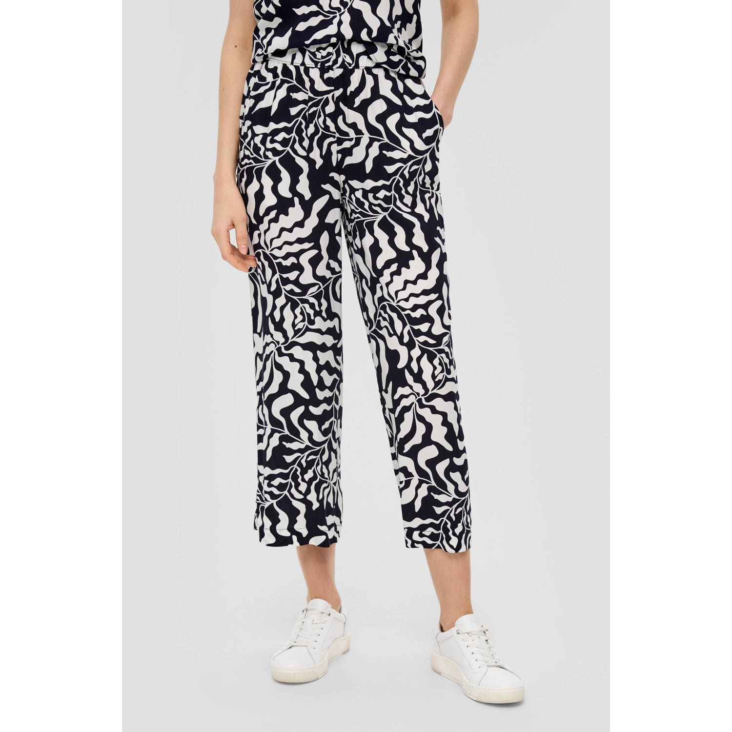 S.Oliver RED LABEL Loose fit stoffen broek met elastische band