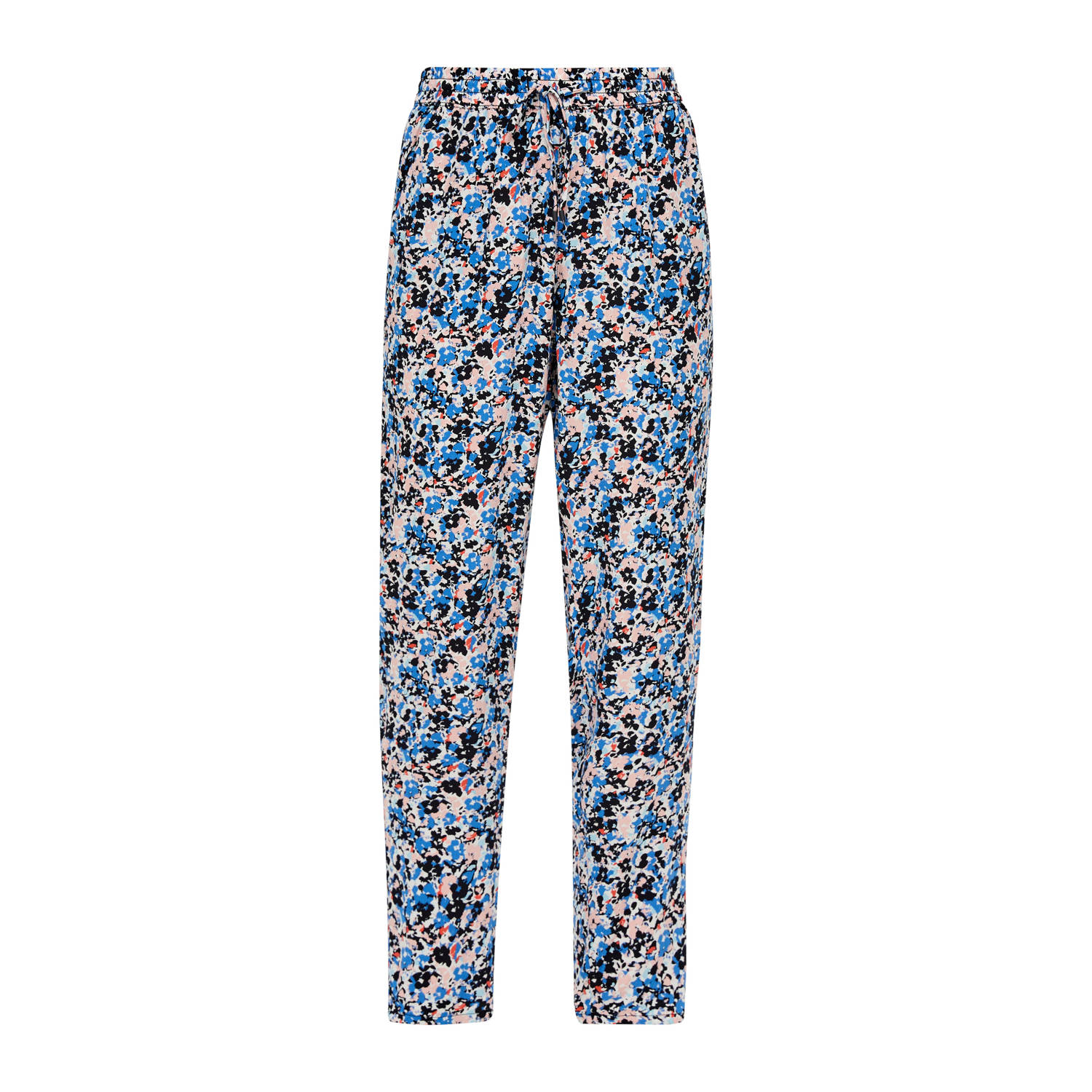 s.Oliver high waist tapered fit broek met all over print multi