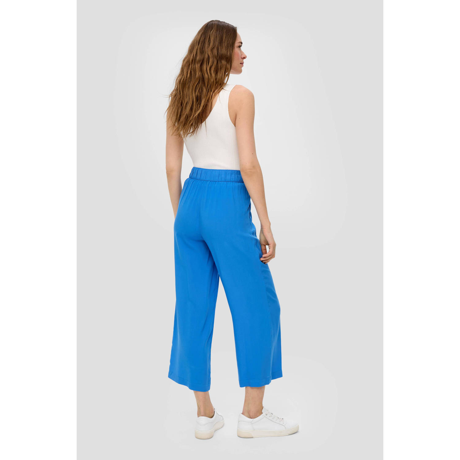 s.Oliver cropped high waist wide leg culotte