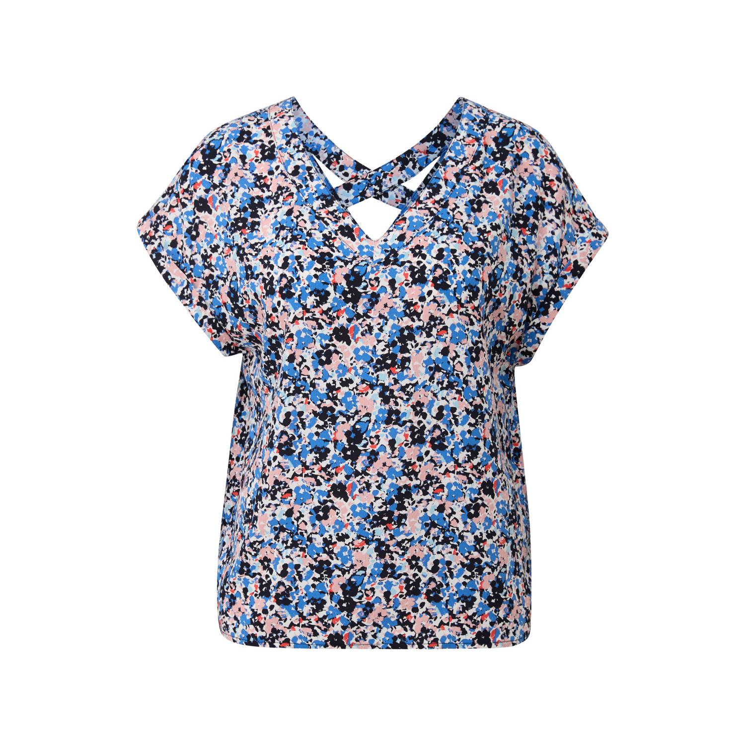 s.Oliver top met all over print met open rug multi